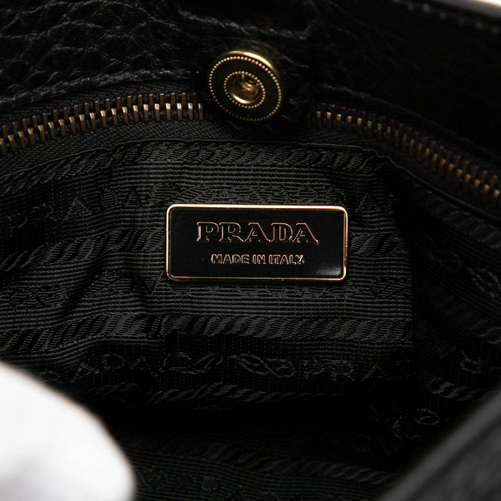Pre-Loved Prada Vitello Daino Trimmed Tessuto Shoulder Bag - Picture 5 of 7